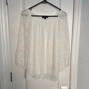 AGB White Floral Blouse